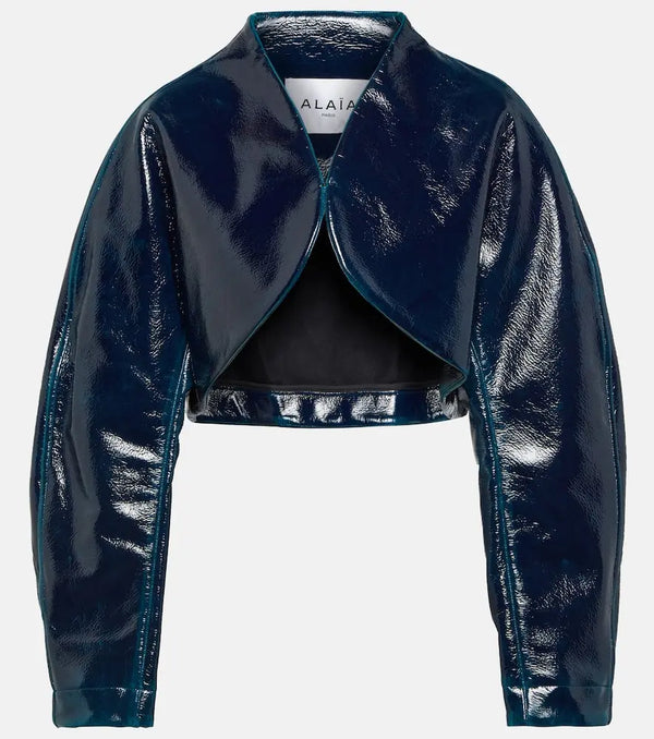 Alaïa Coated wool cropped jacket | LYBSTORE