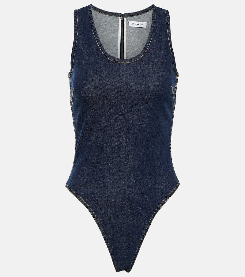 Alaïa Cotton-blend bodysuit