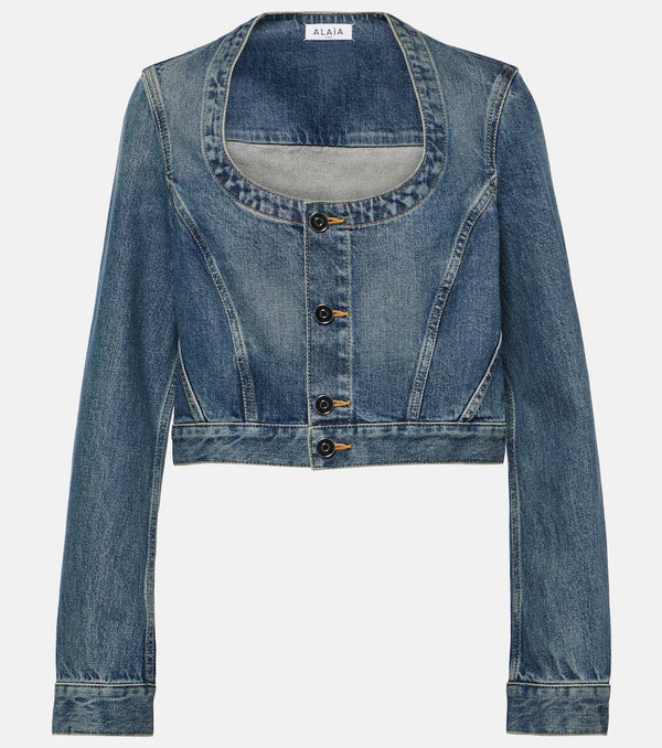 Alaïa Cropped denim jacket