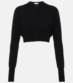 Alaïa Cropped wool-blend cardigan