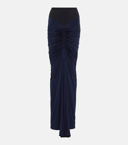 Alaïa Draped stretch jersey maxi skirt