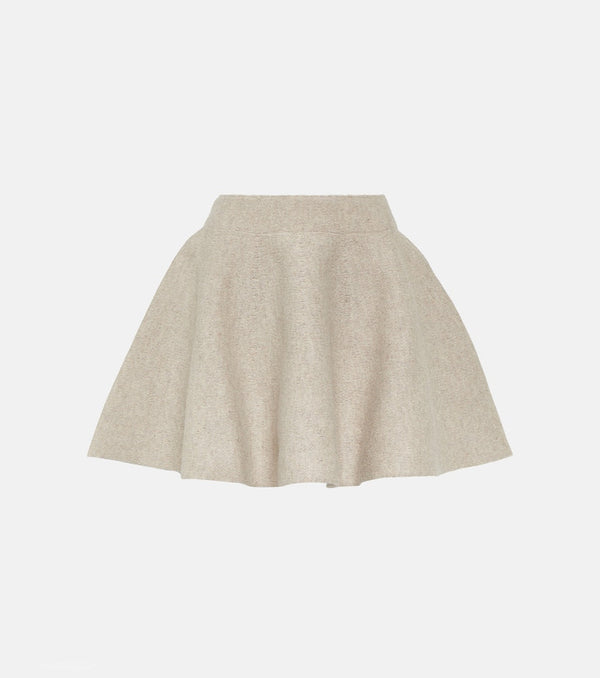 Alaïa Flared wool-blend miniskirt