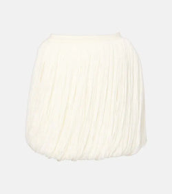 Alaïa Fringed wool miniskirt | LYBSTORE