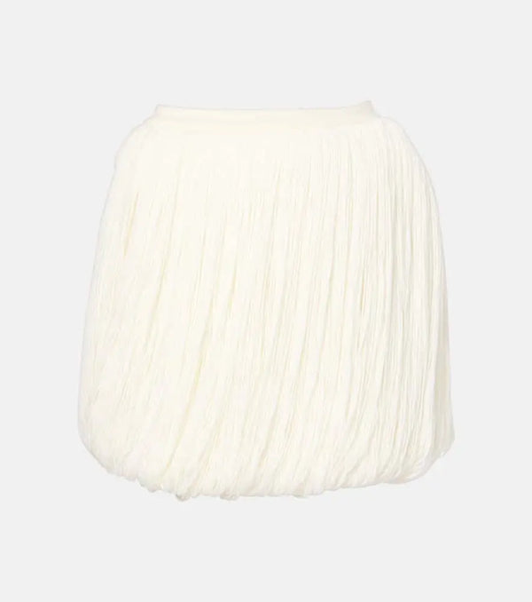 Alaïa Fringed wool miniskirt | LYBSTORE