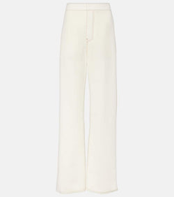 Alaïa High-rise wool-blend wide-leg pants