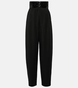 Alaïa High-rise wool wide-leg pants