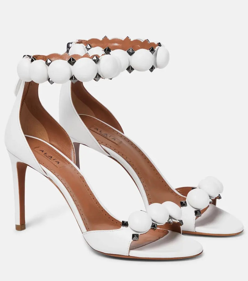 Alaïa La Bombe 90 leather sandals | LYBSTORE