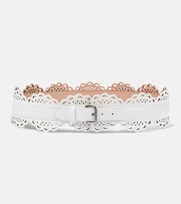 Alaïa Laser-cut leather belt | LYBSTORE