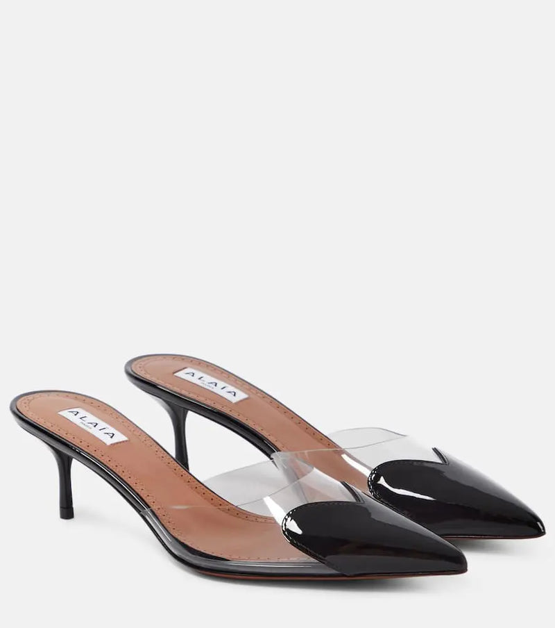 Alaïa Le Caur leather and PU mules | LYBSTORE