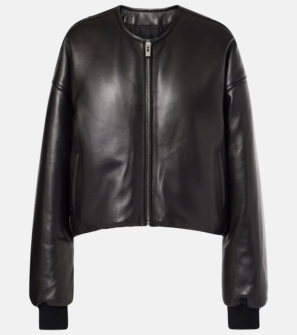 Alaïa Leather bomber jacket