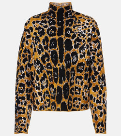 Alaïa Leopard jacquard sweater | LYBSTORE