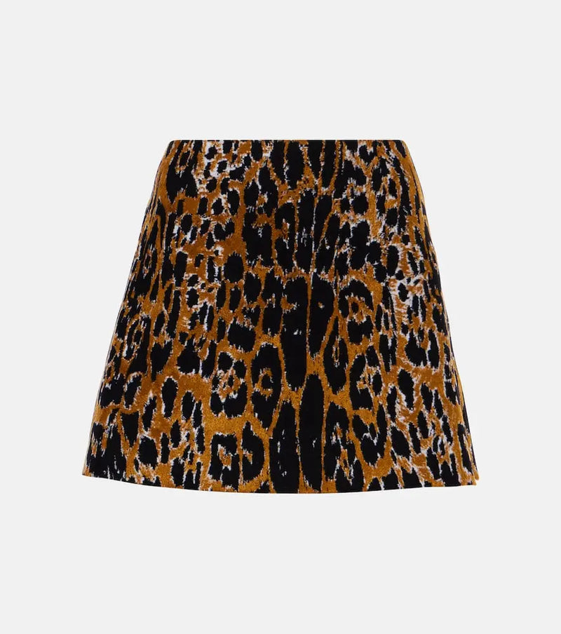 Alaïa Leopard-print miniskirt