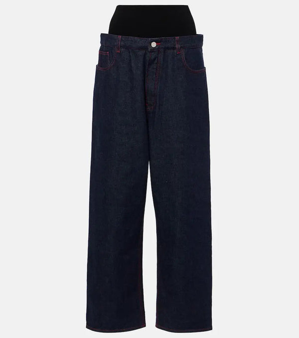 Alaïa Low-rise wide-leg jeans | LYBSTORE