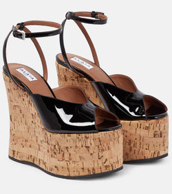 Alaïa Patent leather wedge sandals