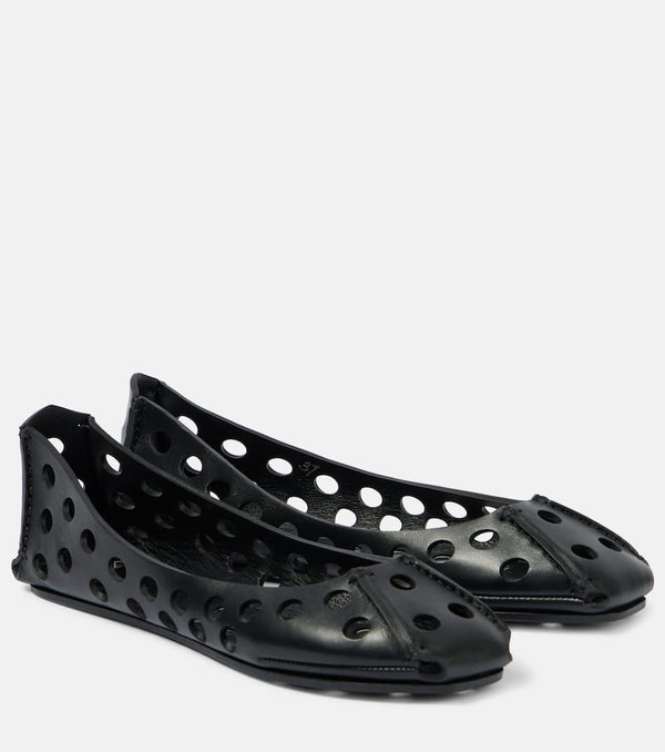 Alaïa Perfo leather ballet flats