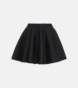 Alaïa Ribbed-knit wool-blend miniskirt