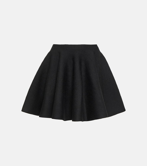 Alaïa Ribbed-knit wool-blend miniskirt