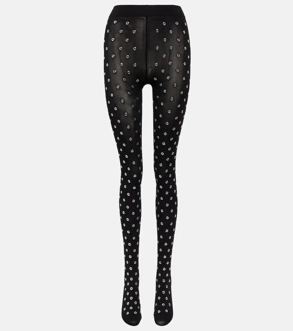 Alaïa Studded high-rise tights | LYBSTORE