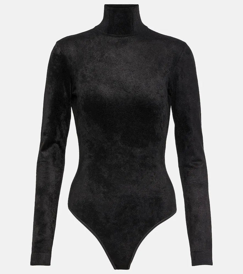 Alaïa Turtleneck velvet bodysuit