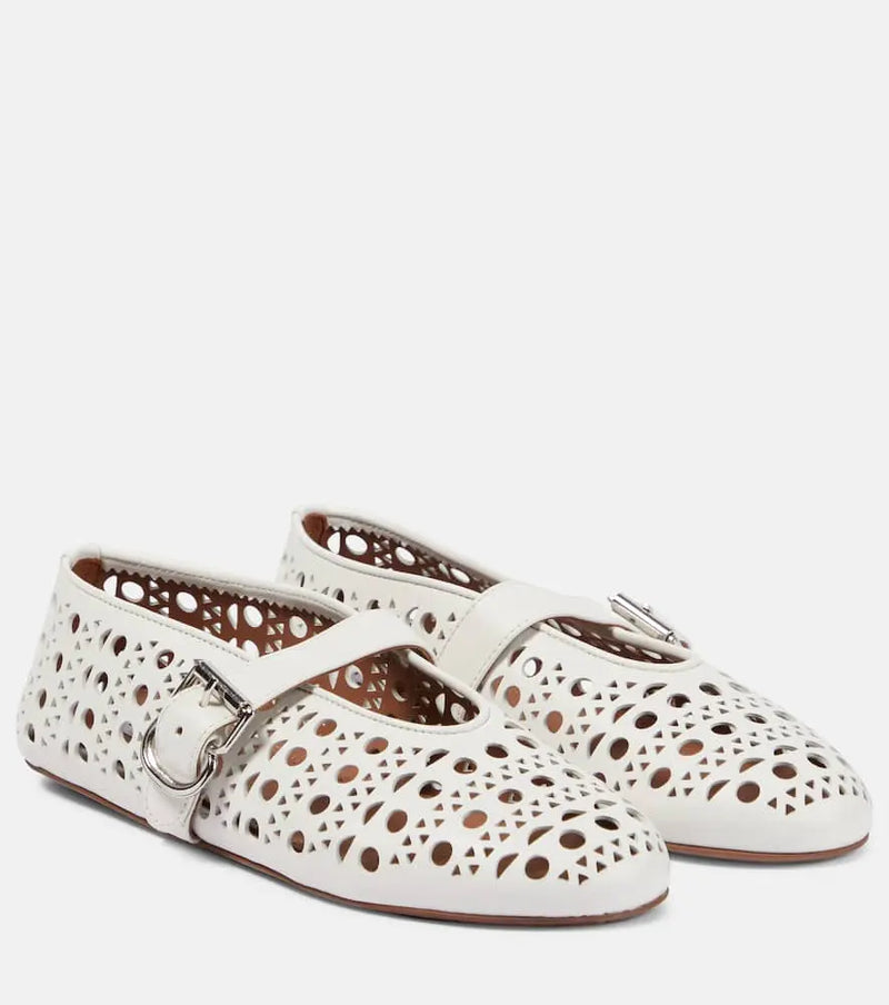 Alaïa Vienne leather ballet flats