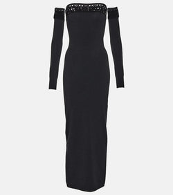 Alaïa Vienne off-shoulder maxi dress