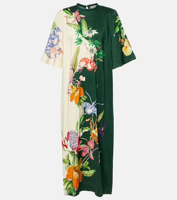 Alémais Aggie floral linen-blend maxi dress | LYBSTORE