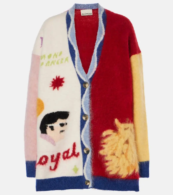 Alémais All Aboard oversized wool-blend cardigan | LYBSTORE