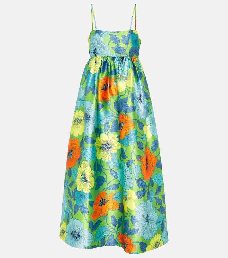 Alémais Floral satin midi dress