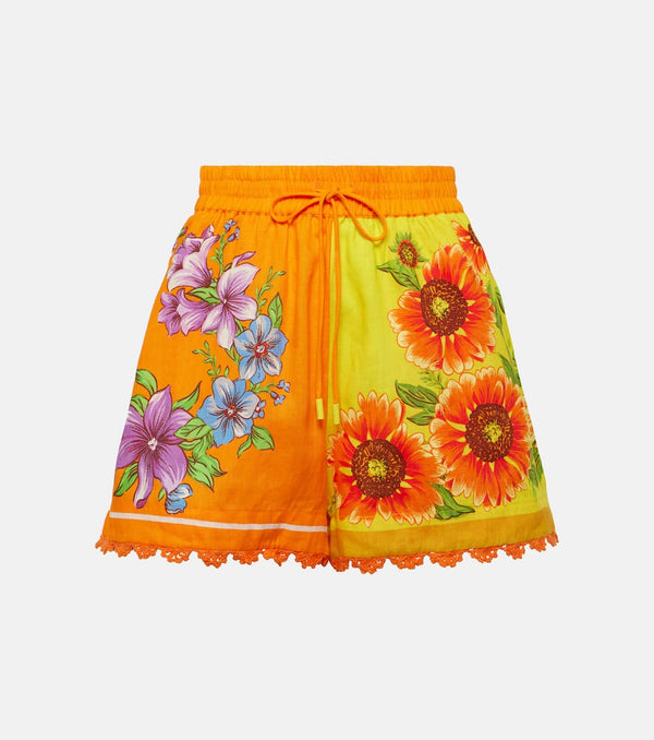 Alémais Jude printed linen shorts