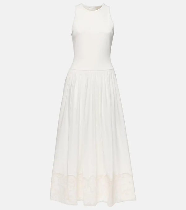 Alémais Pegasus embroidered cotton poplin midi dress | LYBSTORE