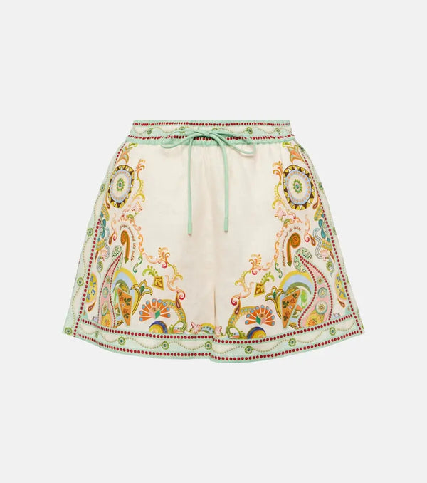 Alémais Pinball printed linen shorts | LYBSTORE