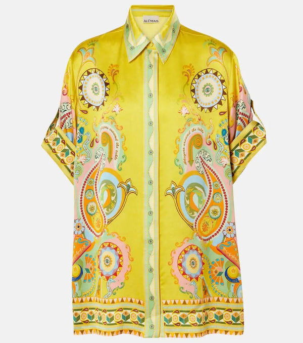 Alémais Pinball printed silk shirt