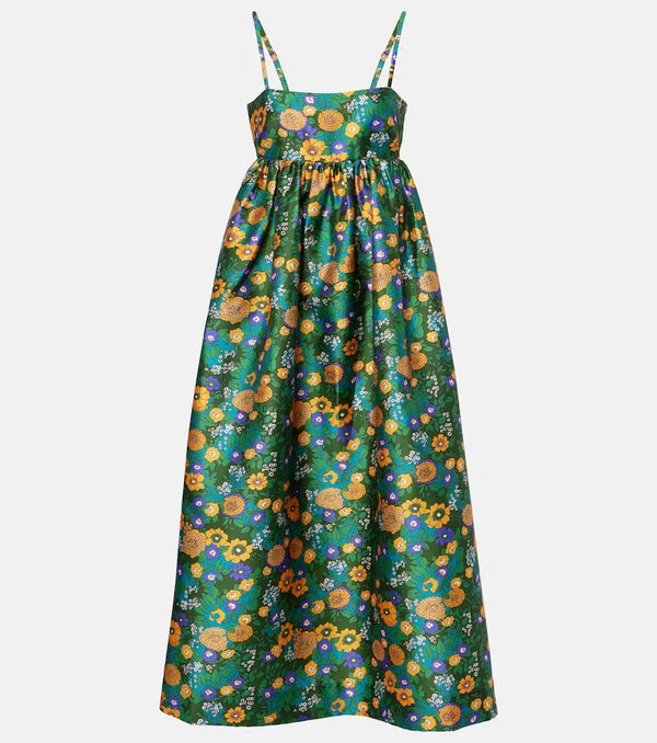 Alémais Printed open-back midi dress