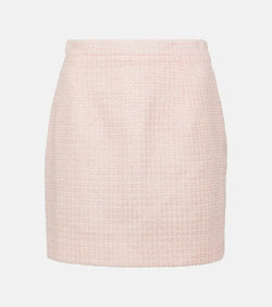 Alessandra Rich Bouclé tweed miniskirt | LYBSTORE