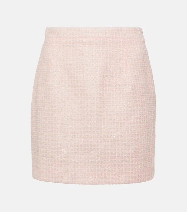 Alessandra Rich Bouclé tweed miniskirt | LYBSTORE