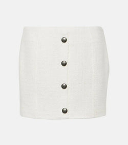 Alessandra Rich Checked tweed bouclé miniskirt