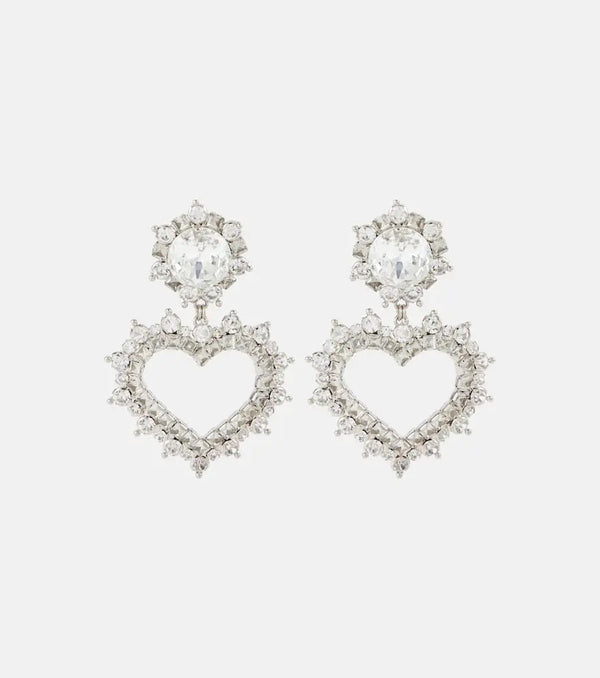 Alessandra Rich Crystal-embellished clip-on earrings