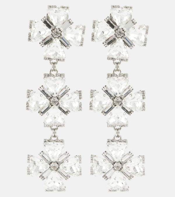 Alessandra Rich Crystal-embellished clip-on earrings