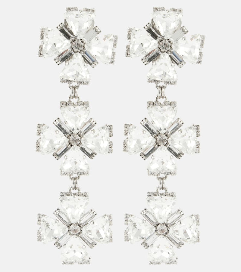 Alessandra Rich Crystal-embellished clip-on earrings