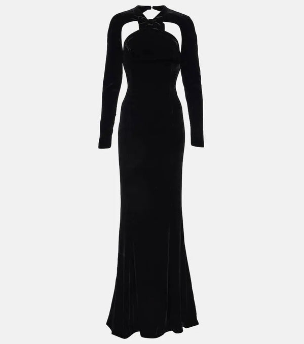 Alessandra Rich Cutout velvet gown