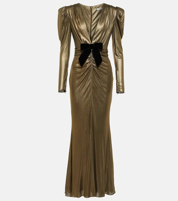 Alessandra Rich Embellished metallic gown | LYBSTORE