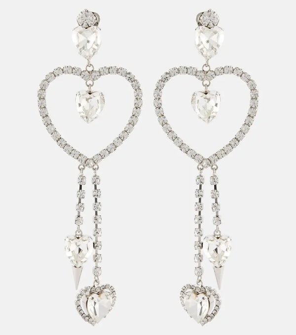 Alessandra Rich Embellished pendant earrings | LYBSTORE