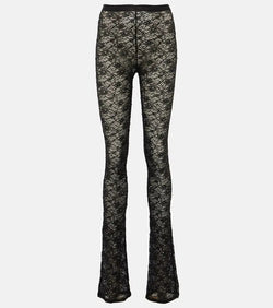 Alessandra Rich High-rise lace leggings