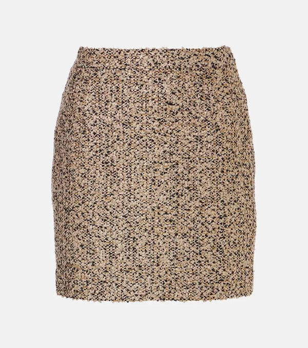 Alessandra Rich Lamé tweed miniskirt | LYBSTORE