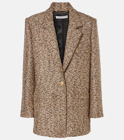 Alessandra Rich Oversized tweed lamé blazer | LYBSTORE