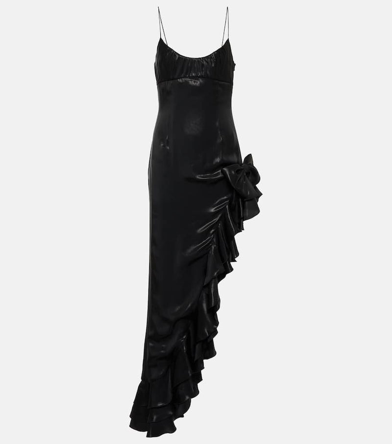 Alessandra Rich Ruffled asymmetrical midi dress