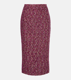 Alessandra Rich Sequined tweed midi skirt