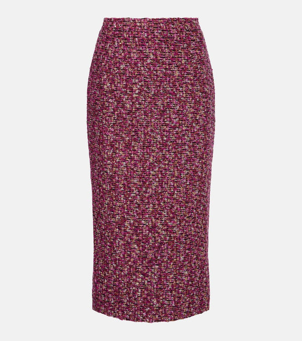 Alessandra Rich Sequined tweed midi skirt