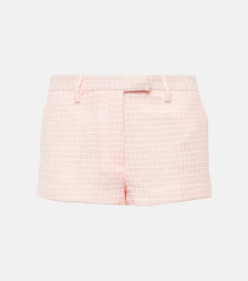 Alessandra Rich Sequined tweed shorts | LYBSTORE