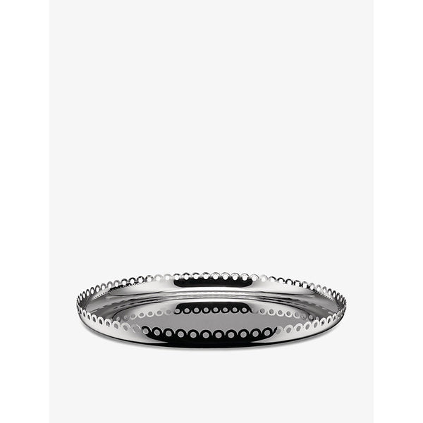 Alessi Edges perforated stainless-steel tray 35cm